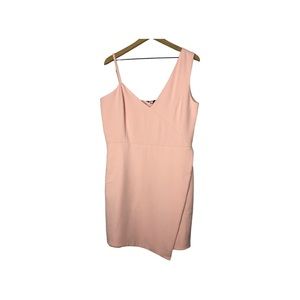 NBD. Women’s Blush Pink Sleeveless V-neck Midi Dress Size XL